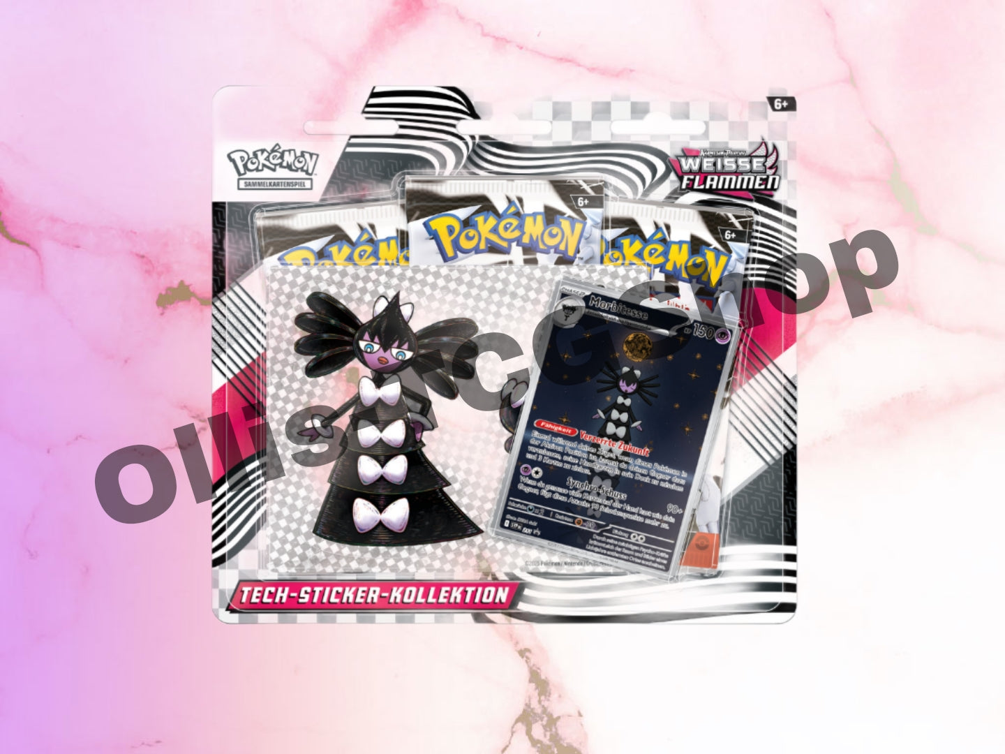 3er Blister Weiße Flammen